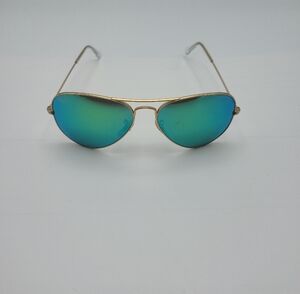 Gold Aviator Ray Bans Sunglasses with Blue Lenses